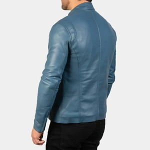 Blouson en cuir suédé pour hommes Veste en cuir d'agneau marron véritable Motard Moto Vestes en cuir pur personnalisées pour hommes - Product Image 6