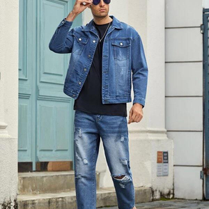 Veste en jean pour hommes personnalisée Handsome Causal Jackets Men Street Wear Designer Denim Outwear Manteaux d'extérieur - Product Image 6