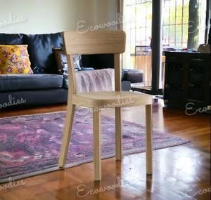 Chaise de salle à manger en bois de loisir tissée avec dossier en bois massif au design original et simple pour hôtel et restaurant, salon et chambre à coucher - Product Image 5