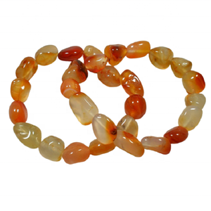 High quality Indian yellow carnelian agate tumbled crystal <b>bracelet</b> Natural Gemstone Jewelry <b>Men</b> & Women Gift Energy Meditation - Product Image 5