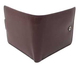 Cartera de cuero casual para hombre con acabado liso y cierre de cubierta portátil de doble costura-Suministro al por mayor de embalaje personalizado - Product Image 2