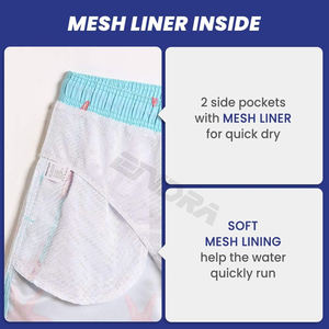 Short de bain slim pour homme de couleur unie Short de bain slim léger pour homme Short de bain slim pour homme avec poches latérales - Product Image 4