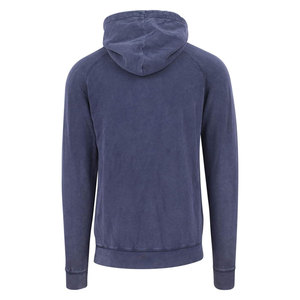 Solid-color Autumn-Winter High Street <b>Retro</b> Pure Cotton Distressed Edged Loose Hoodie for Men - Product Image 3