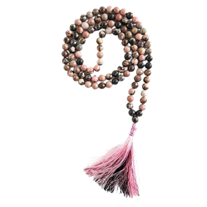 High Quality stone mala rhodonite bead <b>healing</b> natural <b>crystal</b> <b>necklace</b> beads 108 natural gemstone <b>crystal</b> mala Wholesaler - Product Image 5