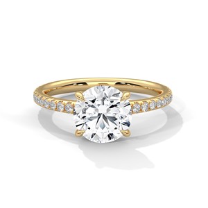 2.0ct Round Brilliant Cut CZ <b>Solitaire</b> <b>Ring</b> 925 Sterling <b>Silver</b> Engagement Band - Product Image 1