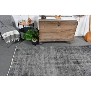 Alfombra moderna de lana gris de 4,1x7,5 pies, tejido plano turco, área grande, sala de estar alfombra para, respaldo de látex, patrón de retazos para pasillo - Product Image 2