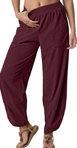 Pantalons Harem à Jambes Larges pour Femmes, Style Bohème, Décontracté, Ample, Palazzo, Taille Élastique, Poches, Nouveauté du Bangladesh, Vêtements Directement de l'Usine - Product Image 4