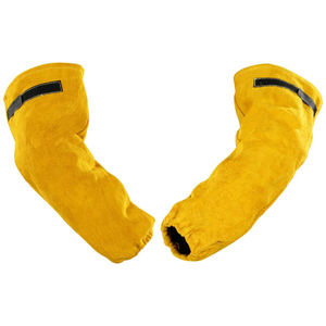 Brazos DE SEGURIDAD DE CUERO resistentes al calor, protectores de brazo de cuero de vaca dividido de alta calidad para soldadores, Mangas de soldadura de trabajo - Product Image 1