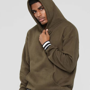 Nouveaux survêtements d'hiver pour hommes grande taille à capuche en polyester/coton, couleur unie, décontractés, confortables, prix de gros bon marché, ensemble de survêtements - Product Image 3