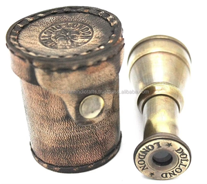 Télescope de poche antique nautique fait à la main avec boîte en cuir par Calvin artisanat - Product Image 6