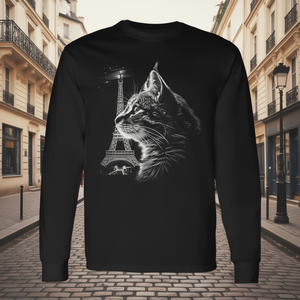 <b>Cat</b> in Paris French <b>Cat</b> Tank <b>Top</b> Long Sleeve Promotional T-Shirt - Product Image 3