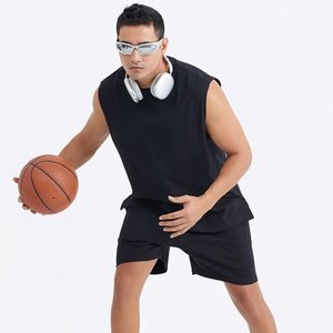 Camiseta sin mangas de algodón 100% personalizada para hombre, Camiseta deportiva para gimnasio, culturismo, camiseta sin mangas para entrenamiento con estampado en blanco, camiseta transpirable para hombre - Product Image 4