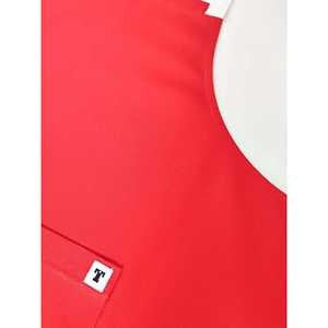 Delantal de Cocina Rojo de Algodón con Diseño de Fresas y Crema, Estilo Cruzado, para Baristas, Niños, Navidad y Uso en Restaurantes - Product Image 5