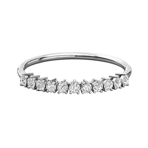 Anillo de Media Eternidad con Diamantes Redondos de Diseño para Ella - Product Image 1