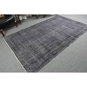 Alfombra de lana turca gris moderna de 5,4x9 pies, diseño de retales de tejido plano para decoraciones de sala de estar, 4m de ancho con respaldo de látex - Product Image 2