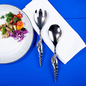 Ensemble de couverts élégance intemporelle en acier inoxydable cuillère de service ensemble de couverts en acier inoxydable durable 6 pièces couverts - Product Image 1