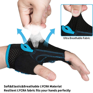 Unisex ถุงมือยกน้ำหนักครึ่งนิ้วสำหรับผู้หญิง, ถุงมือออกกำลังกายฟิตเนสยิมถุงมือออกกำลังกายผลิตภัณฑ์สำหรับทุกเพศ - Product Image 4