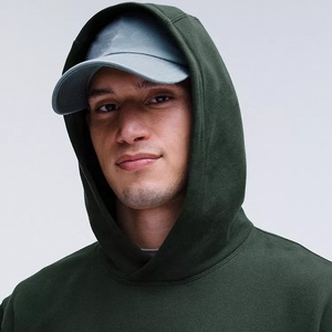 Jersey de alta calidad bordado con logotipo personalizado, de gran tamaño Sudadera con capucha de 350g/m2, en blanco, unisex, negro, peso pesado, bolsillo de Color sólido para hombre - Product Image 2