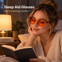 Lunettes anti-lumière bleue pour le sommeil avec verres rouge-orange, lunettes personnalisées pour la routine nocturne, fournisseur OEM ODM