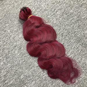 Pelo ondulado del cuerpo Artículo caliente Color rojo vino Cabello liso ondulado rizado de alta calidad Extensiones de cabello humano natural 100% - Product Image 5