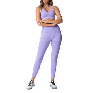 Femmes Top Fashion Respirant Solide Motif Yoga Set Plus Size-Prix de gros - Product Image 6