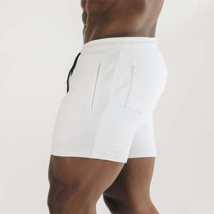 7 Inch Men's Sporty Gym Running Training <b>Shorts</b> Quick Dry Liner with <b>Zipper</b> Wholesale Solid Pattern - Product Image 4