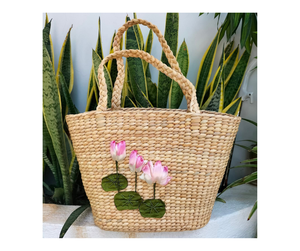 Women Traveling Water Hyacinth Handbag Beach <b>Bag</b> <b>Wicker</b> Handicrafts Totebag by Vigi Farm Vietnam - Product Image 1