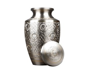 Exquisite Solid Brass Cremation Urn <b>for</b> Human <b>Ashes</b> Pewter Funeral Urn <b>for</b> <b>Ashes</b> Adult Handcrafted Made from High Quality Brass - Product Image 5