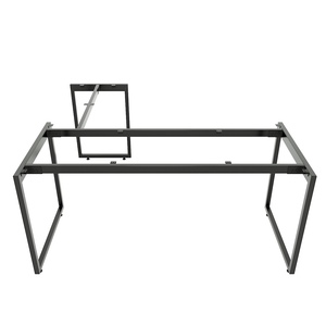 Bureau en L moderne et minimaliste 160x150cm HCSL019 avec structure en acier pour bureau à domicile, appartement ou hôtel - Product Image 6