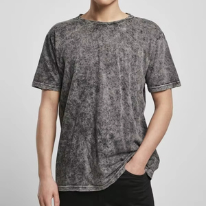 100% algodón Drop Shoulder Camisetas Unisex Boxy Fit Acid Washed Camisetas para la venta Transpirable Precio barato Camisetas para hombres - Product Image 1