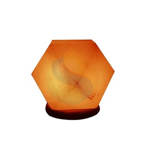 Lámpara de sal de roca náutica decorativa ecológica del Himalaya pura 100% de Sian Enterprises, artesanías naturales de cristal tallado de forma redonda - Product Image 2
