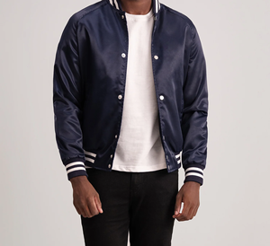 แจ็กเก็ตเลตเทอร์แมนคลาสสิกสไตล์วินเทจสำหรับผู้ชายสไตล์ชิคาโกมีซิปปิดแนวสตรีทแวร์ - Product Image 4