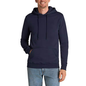 Pull à capuche personnalisé pour homme, style streetwear, en Spandex/Coton, vêtement d'extérieur tendance, polaire unie teinte, vente en gros, hiver - Product Image 5