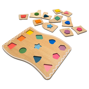 Juguete educativo islámico para niños, Alfombra de oración de madera rompecabezas Color alfombra de oración rompecabezas - Product Image 3