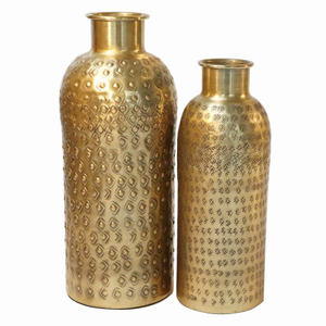 Gran oferta, florero de estilo moderno para comedor o decoración de esquina de dormitorio, jarrones de flores de Metal decorativos con acabado brillante - Product Image 6