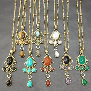 Rawat artisanat femmes Vintage à la mode Agate colliers de perles à la mode chaîne pendentif bijoux personnalisés fabriqués en Inde - Product Image 1