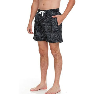 Shorts de bain pour hommes de qualité supérieure, 100 % coton, couleur unie, décontractés, taille mi-haute, coupe ample, design personnalisé, séchage rapide, respirants - Product Image 2