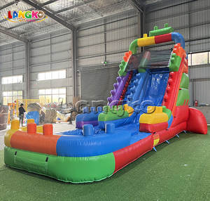 <span class=keywords><strong>Toboggan</strong></span> aquatique <span class=keywords><strong>gonflable</strong></span> géant pour adultes en PVC commercial pour l'extérieur avec piscine amovible et souffleur pour les fêtes d'enfants dans la cour - Product Image 2