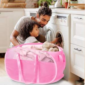 OEM Factory Multifunction Collapsible Tear Proof Pop <b>Foldable</b> <b>Laundry</b> <b>Baskets</b> with Dual Handles Durable Design - Product Image 1