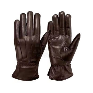 Gants en cuir souple confortables pour hommes, chauds, pour l'hiver, décontractés, élégants, à la mode, équipement de protection pour les mains - Product Image 2