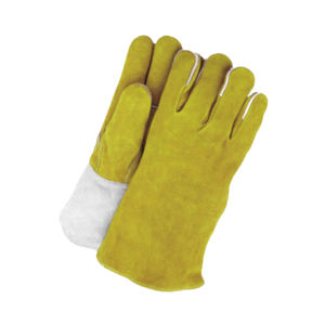Guantes de seguridad industrial de alta resistencia de calidad superior Guantes de protección de manos lisos de doble Palma de cuero de vaca para soldar - Product Image 5