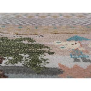 Tapis Manchaha en laine et soie de bambou noués à la main, couleur ivoire, épaisseur 10 mm, rectangulaires, motif patchwork abstrait, design couloir, Les-2412 pour la maison - Product Image 3