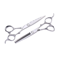 Ciseaux de coiffure pliables japonais en acier inoxydable 440C pour droitiers, ensemble de 6,5 et 7,0 pouces, ciseaux de barbier à pointes affûtées