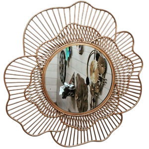 Home Decoration <b>Wall</b> Art Superior Quality Gold Metal Round Shape <b>Wall</b> <b>Mirror</b> Wedding Use Unique Design Decorative <b>Wall</b> <b>Mirror</b> - Product Image 4