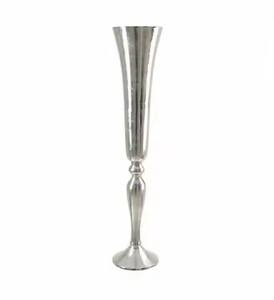 Luxury Silver Metal <b>Vase</b> Handcrafted <b>Decorative</b> Accent Piece <b>for</b> Tabletop Floral Arrangement and Modern Home Interior Decor - Product Image 1