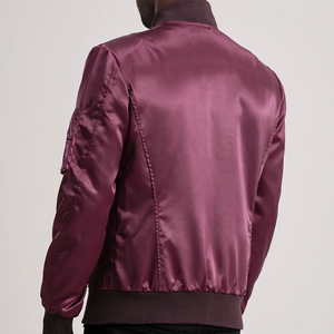 Chaqueta Bomber Unisex Personalizada Color Borgoña Morado, Chaqueta de Invierno Acolchada, Abrigo de Piloto con Ribete de Piel, Impermeable, Casual y a la Moda - Product Image 5