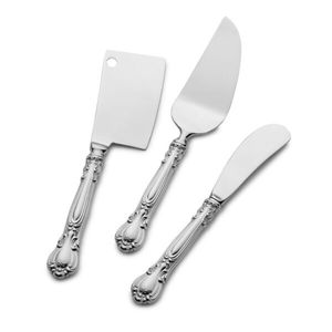 Juego de cuchillos para queso de acero inoxidable de 3 piezas de lujo más vendidos, logotipo personalizado, recién llegado, uso doméstico, vajilla de Metal de bambú, utensilios de cocina - Product Image 3