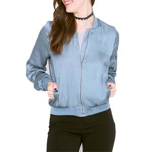 Hip Hop Satin Varsity Style Letterman Jacket OEM ODM bordado Chaqueta de béisbol de satén de la mejor calidad Chaqueta universitaria unisex - Product Image 2