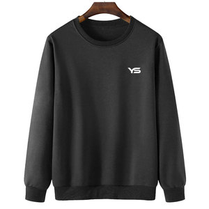 Sweat-shirt décontracté à col rond pour hommes, couleur unie, tissu d'hiver, motif imprimé à l'extérieur, taille XL, sérigraphie en soie teinte unie - Product Image 1