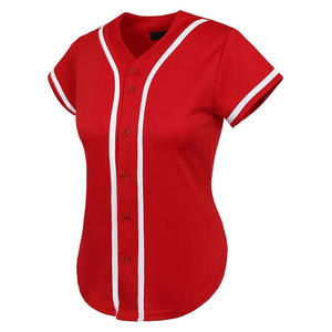100% Polyester blanc femmes maillots de Baseball vêtements de sport Softball maillot adultes respirant séchage rapide Baseball maillot chemises femmes - Product Image 3